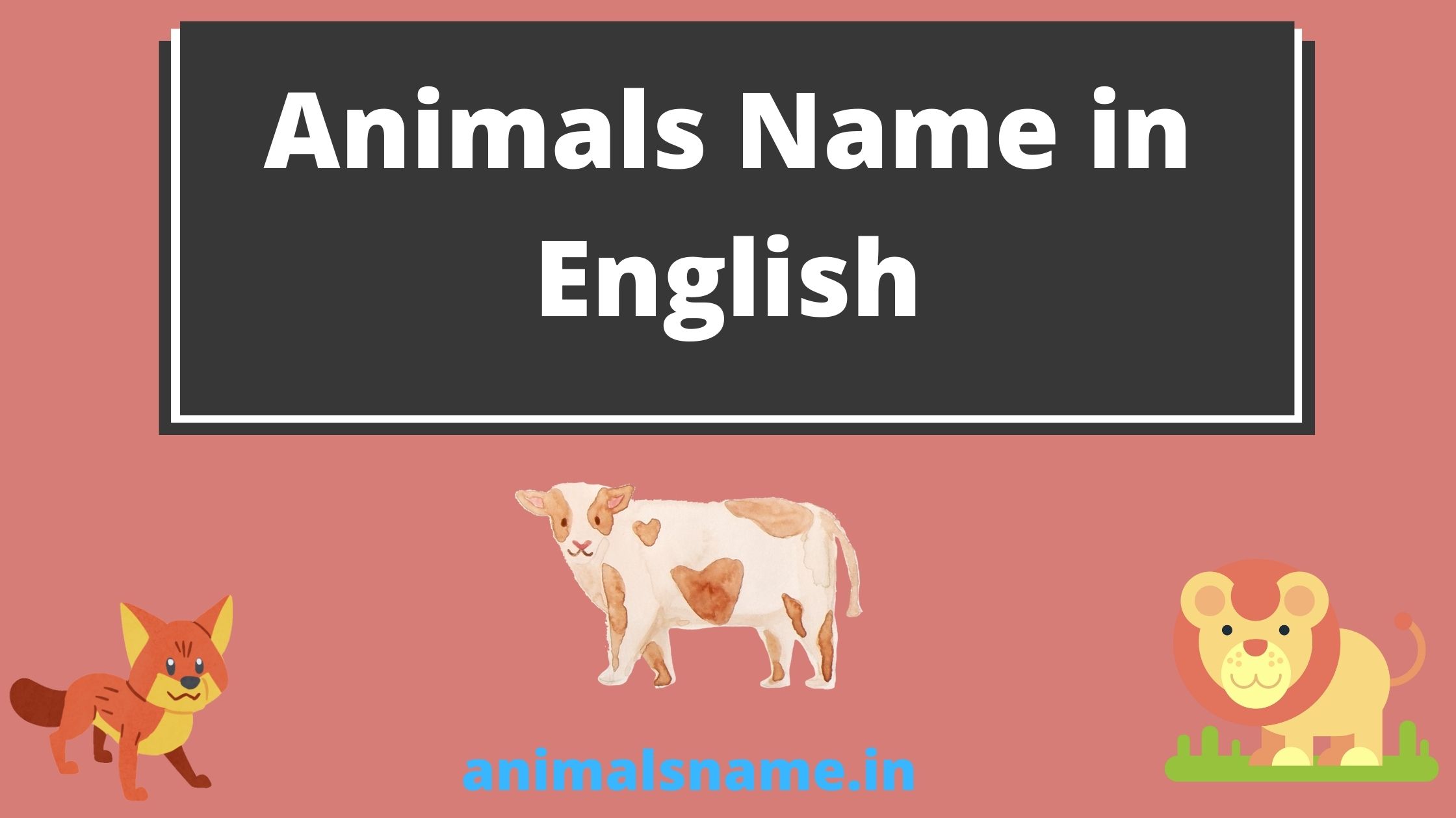 100+ Animals Name in English With Picture