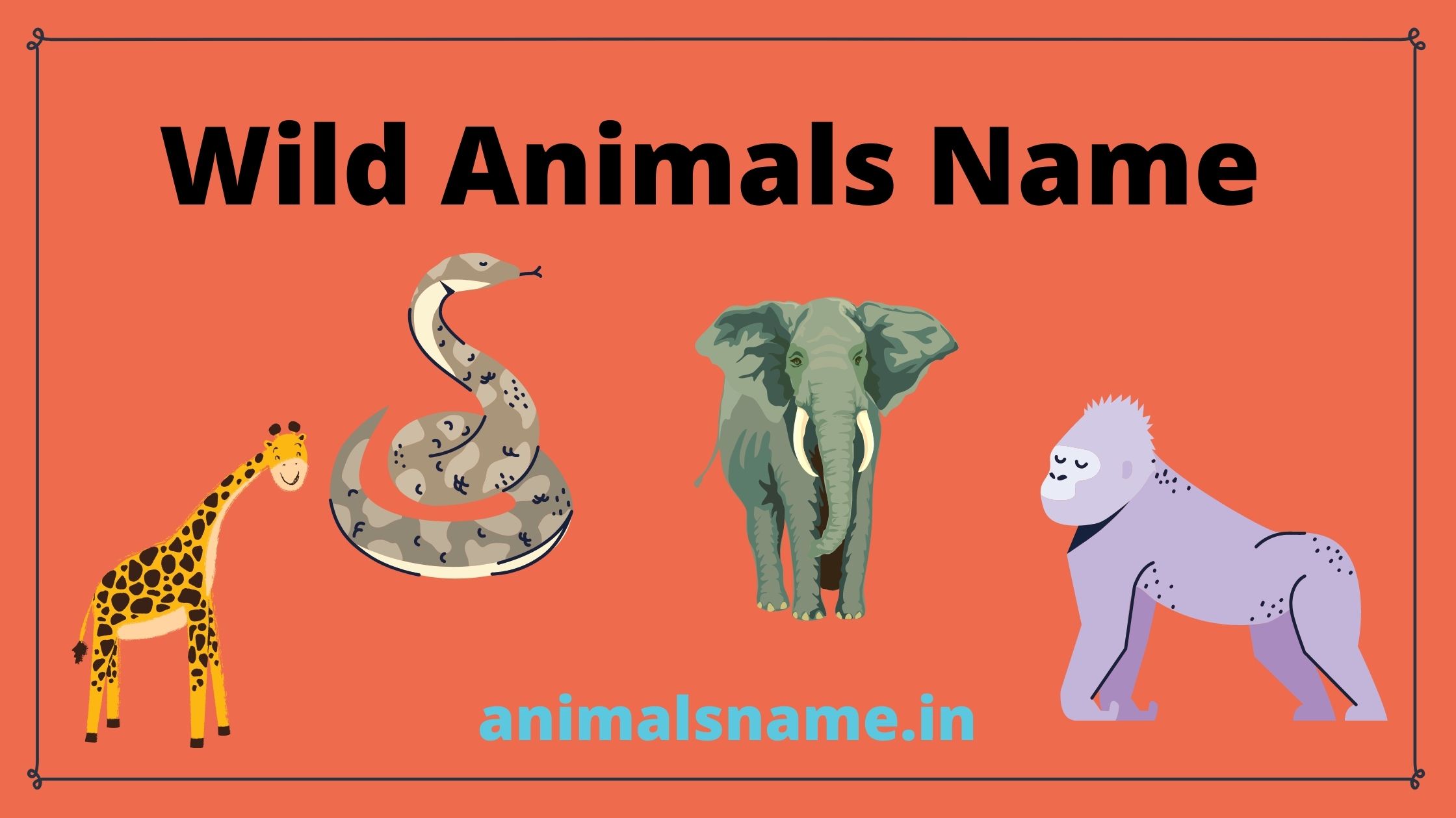 Wild Animals Name In English & Hindi - Animals Name